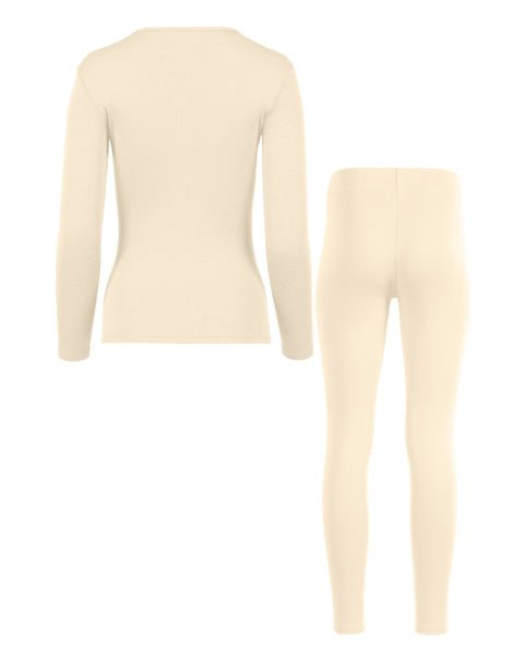 Women's 250 Long Sleeve & Leggings 2-Piece Natural Back