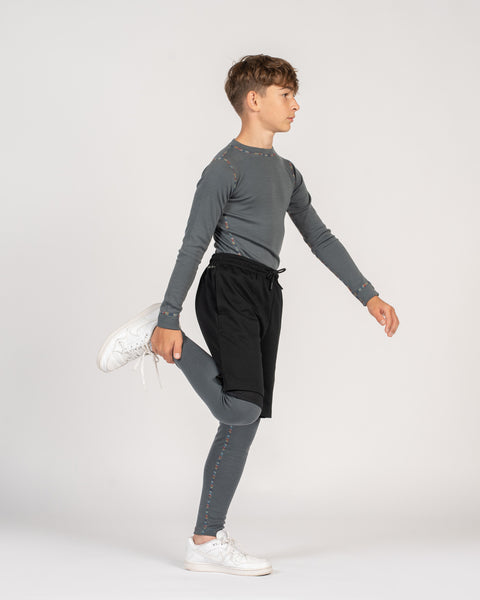 Kids' 250 Long Sleeve & Bottom 2-Piece Perfect Grey