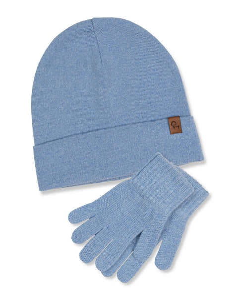 Kids Knitted Beanie & Gloves 2-Piece Set