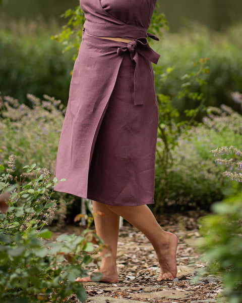 Linen Wrap Skirt Beverly