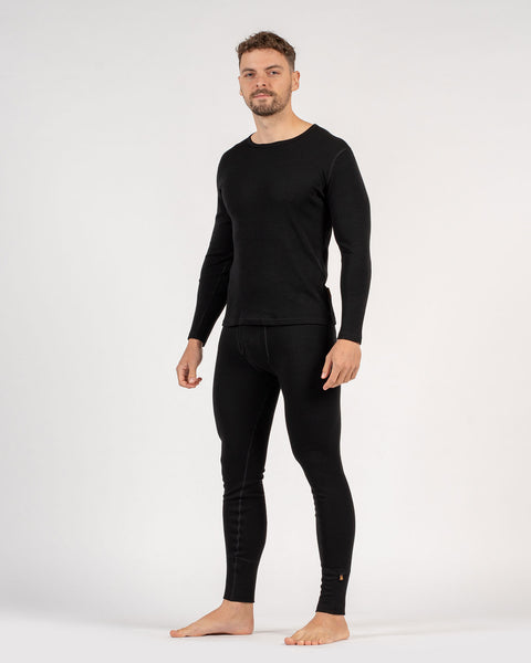 Men's 250 Long Sleeve & Bottom 2-Piece Black