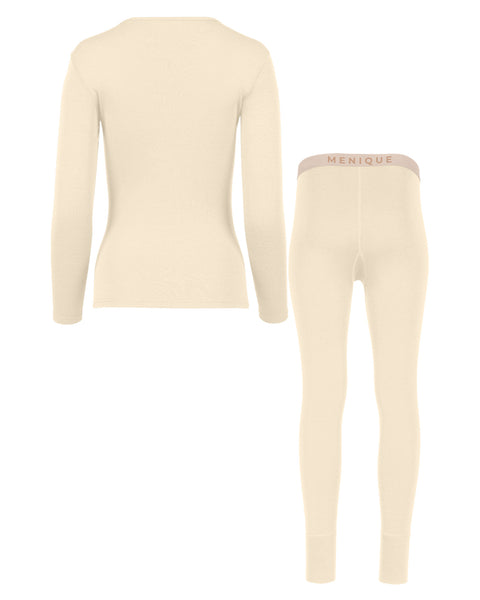 Women's 250 Long Sleeve & Bottoms 2-Piece Natural Back
