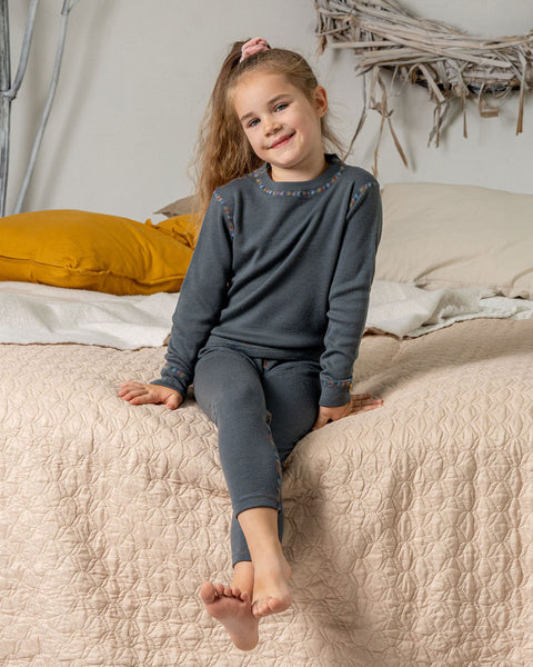 Kids' 250 Long Sleeve & Bottom 2-Piece Perfect Grey