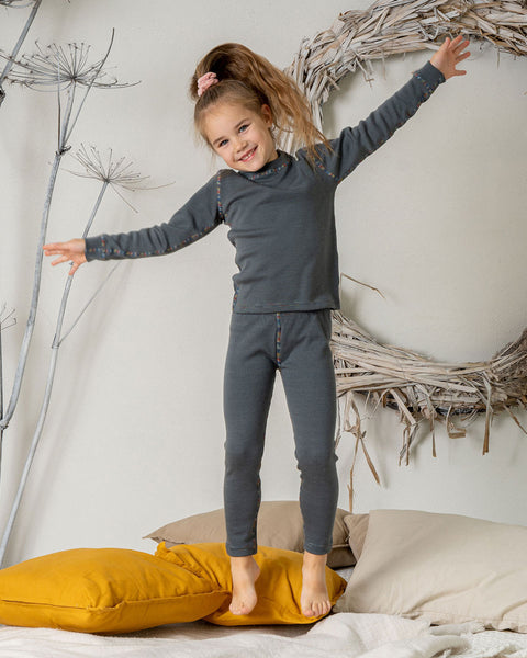 Kids' Merino 250 Long Sleeve Set Perfect Grey