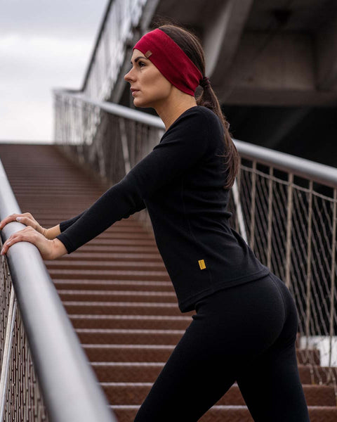 Women's Headband 160 Merino Royal Cherry