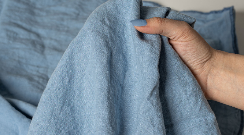 Cloudy Blue Linen Clothing