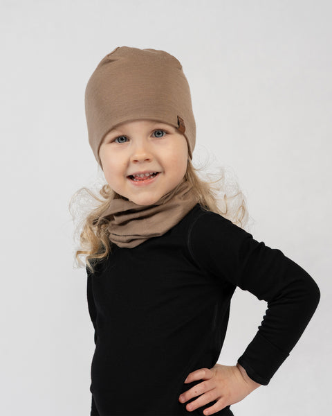 Kids' Merino Wool Neck Gaiter &amp; Beanie 2-Piece Set
