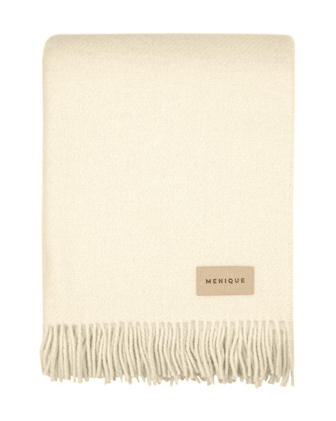 Natural Wool Blanket Throw Milan