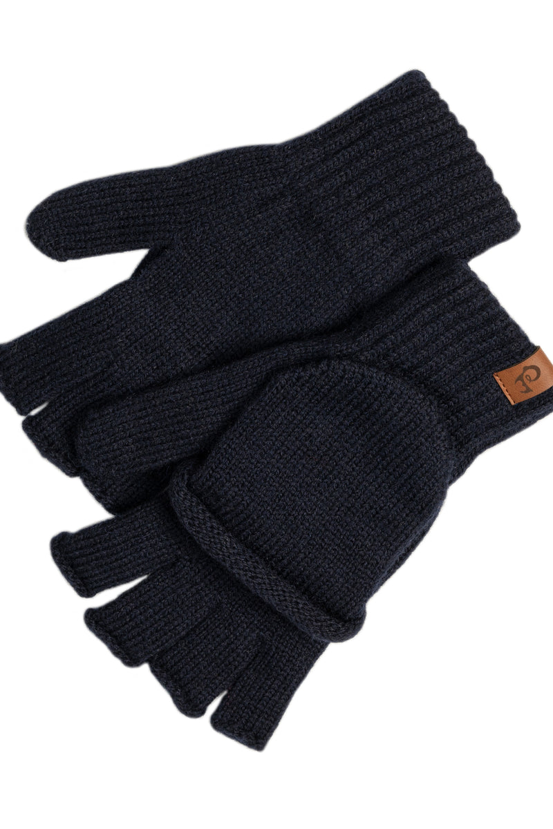 Women's Convertible Fingerless Gloves Knitted Merino ❤️ menique