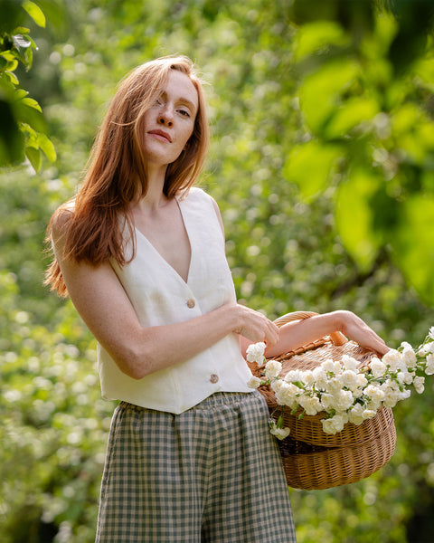 Women&#39;s Linen Waistcoat Ava