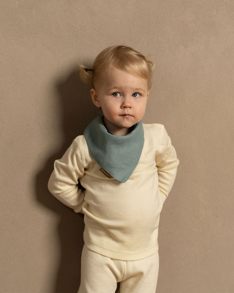 Linen Baby Bib One Size in mint green