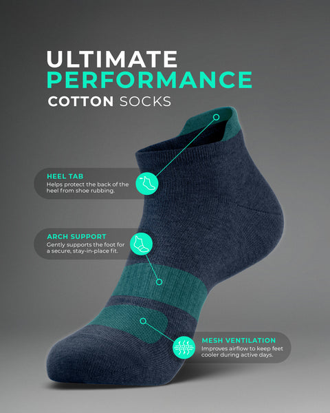 Men’s Cotton Everyday Ankle Socks 6-Pack