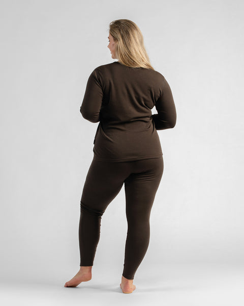 Women's 250 Thermal Long Sleeve Top Chocolate Brown