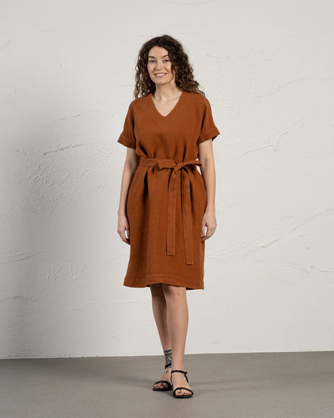 Loose Dress Joelle Almond Brown