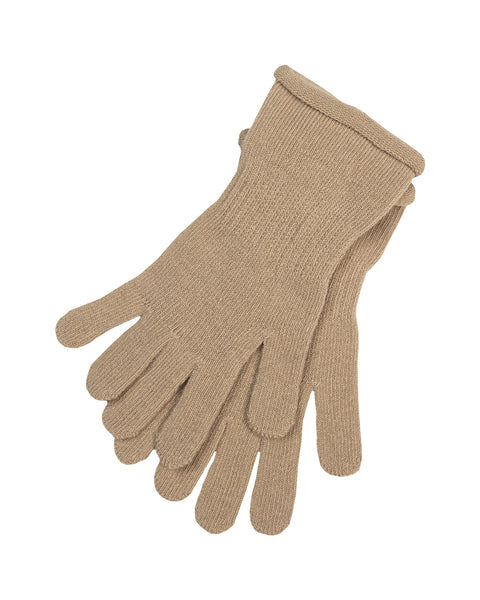 Kids&#39; Knit Gloves Cotton Beige