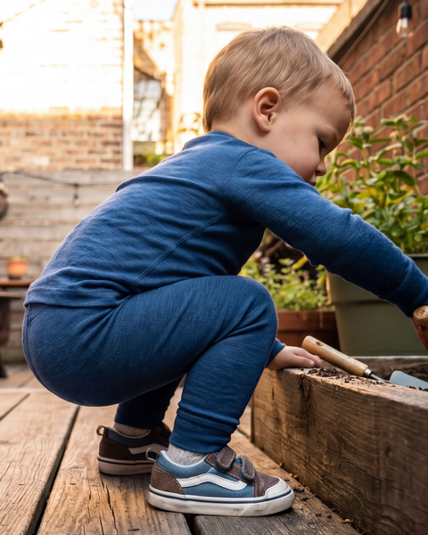 Kids' 160 Long Sleeve &amp; Bottom 2-Piece Denim