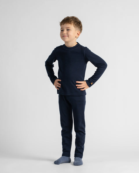 Kids' 250 Thermal Long Sleeve Top Navy Blue