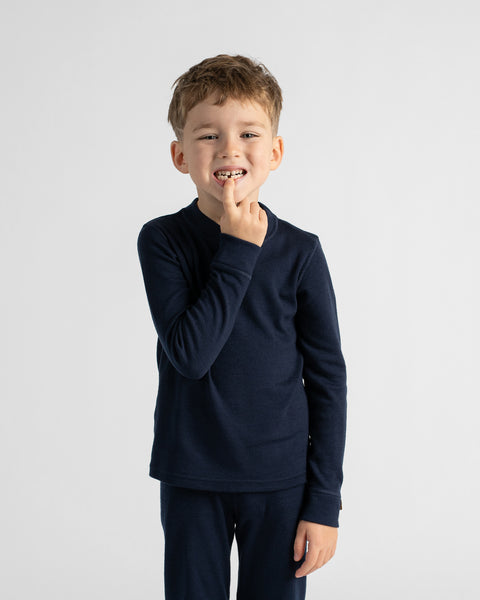Kids' 250 Thermal Long Sleeve Top Navy Blue