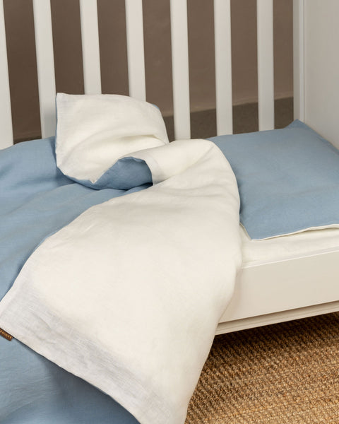Linen Kids&#39; Pillowcase Cloudy Blue