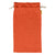 Reusable Linen Bread & Baguette Bag in Cinnamon Red color on a blanket and a wooden board.