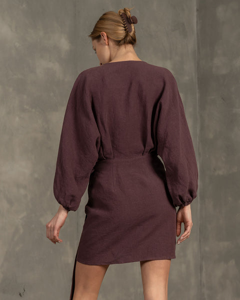 Linen Wrap Tulip Hem Dress Daisy