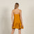 Linen Mini Dress with Ruffles Gloria spicy yellow