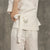 Linen Top Lila & Pants Lotus set in pure white color 