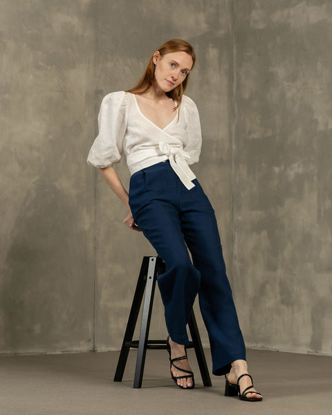 Wrap Crop Top Jenny Pure White