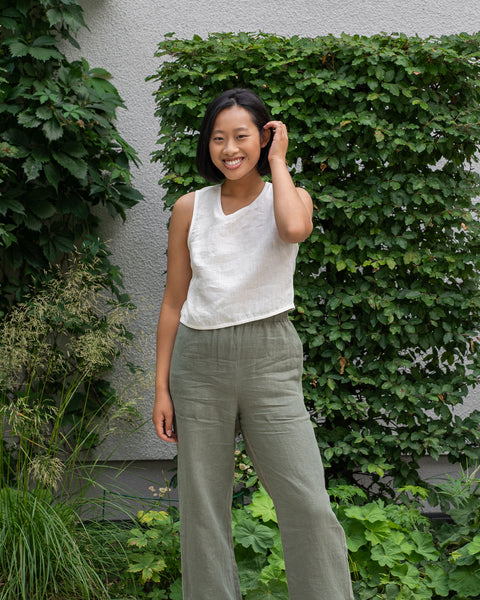 Pinafore Open Back Crop Top Serena