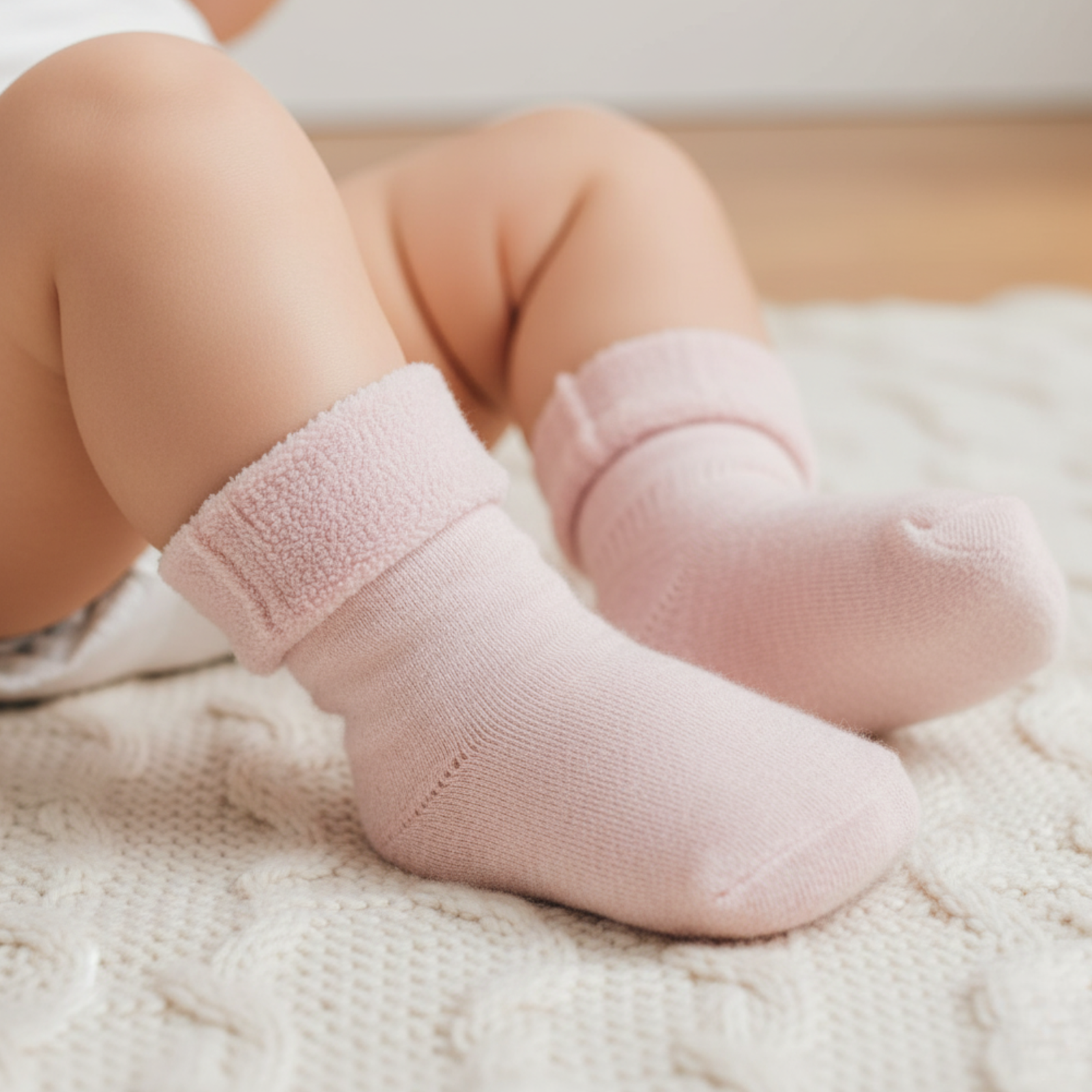 The menique kids' merino wool sherpa lined socks in all available colors, with packaging.