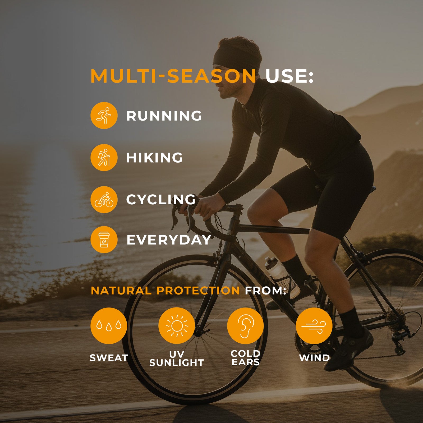 Men's Merino Headband Royal Cherry