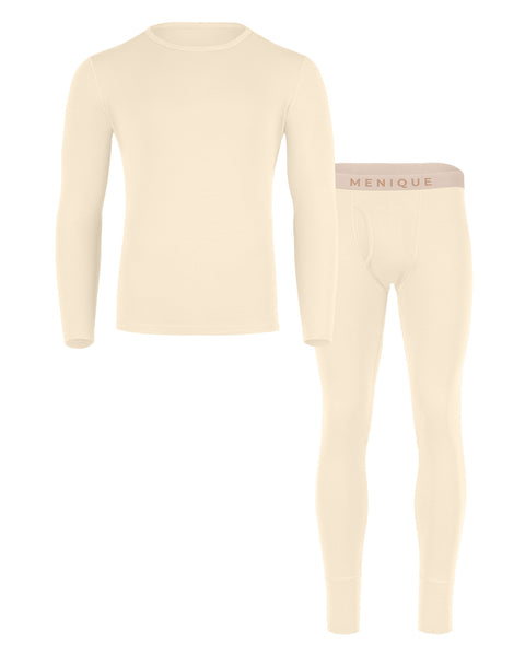 Men&#39;s 250 Long Sleeve &amp; Bottom 2-Piece Natural