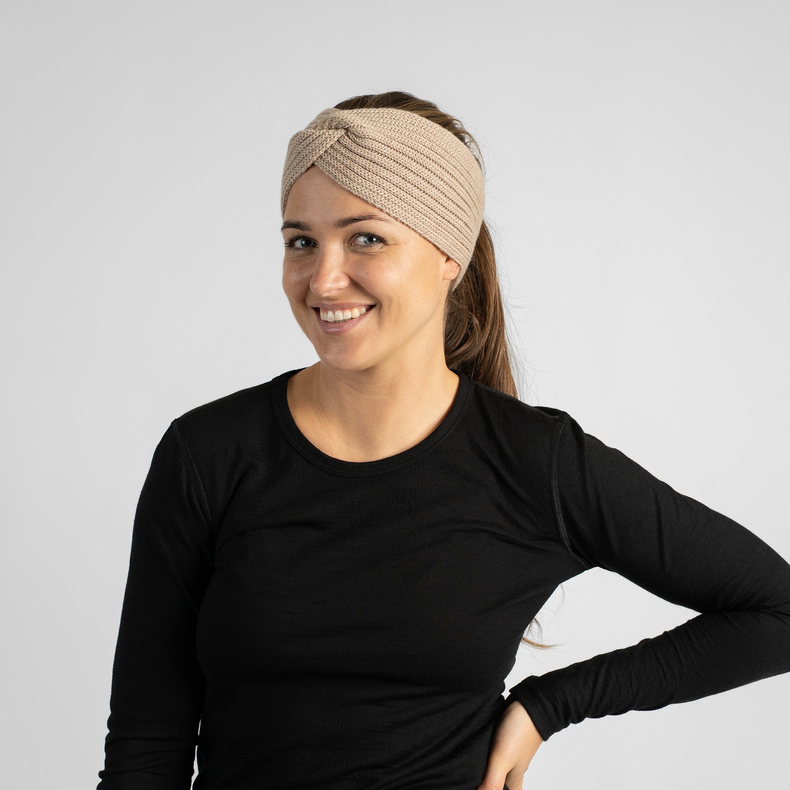 Women's Warm & Soft Ribbed Merino Knit Headband