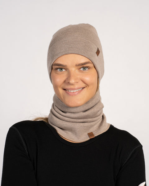 Women&#39;s Merino Wool Liner Gaiter &amp; Beanie 2-Piece