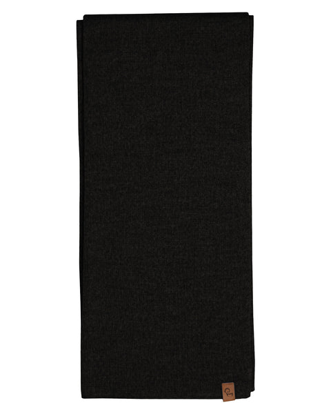 Women&#39;s Knit Scarf Merino Black