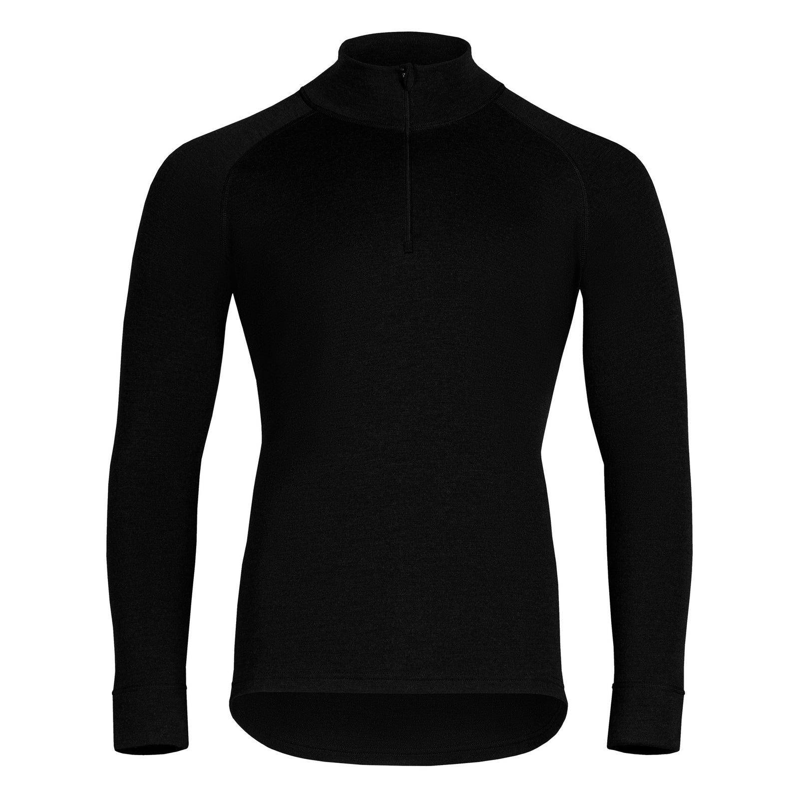 Men's Merino 250 Zip neck top Black