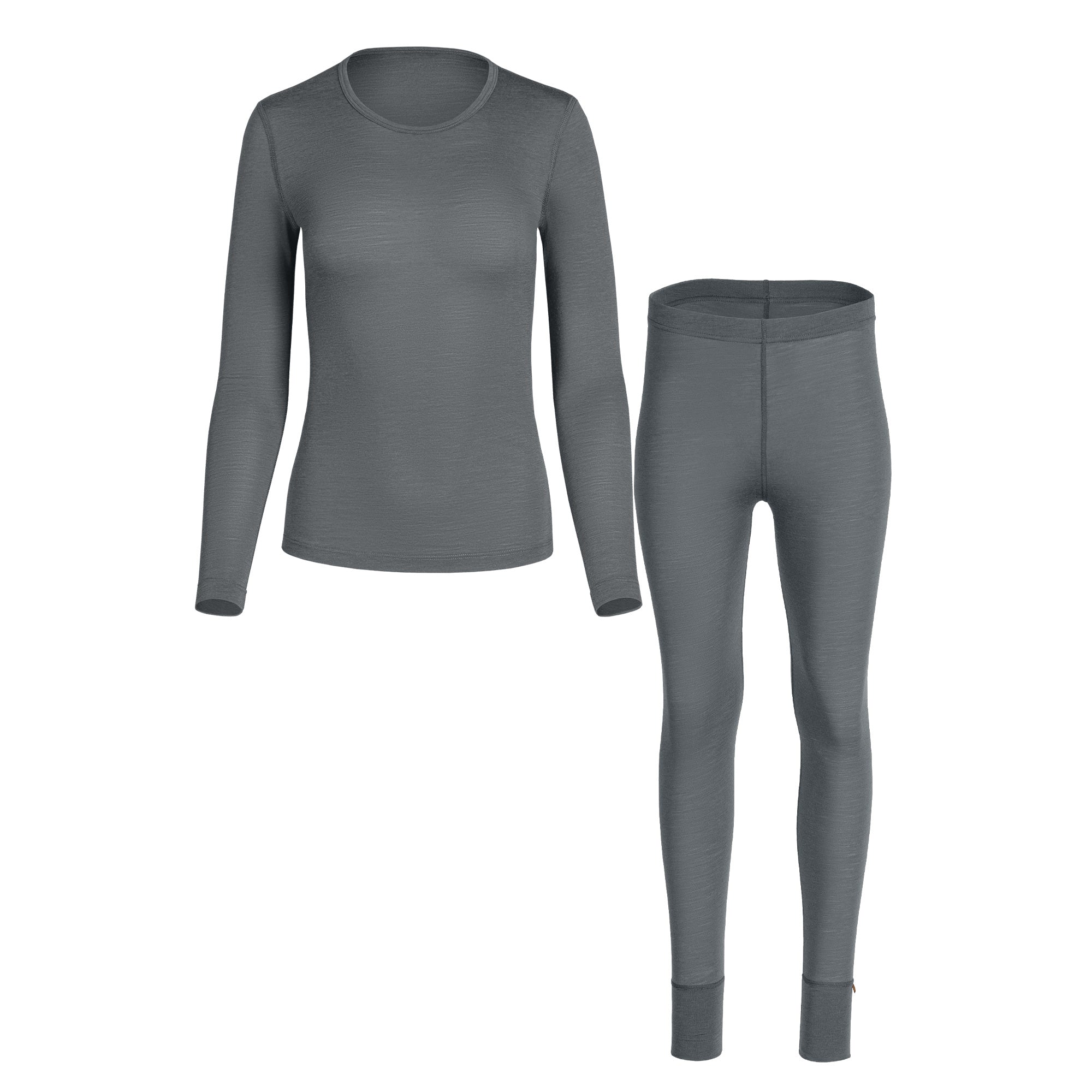 Women's 160 Long Sleeve & Bottoms 2-Piece Perfect Grey