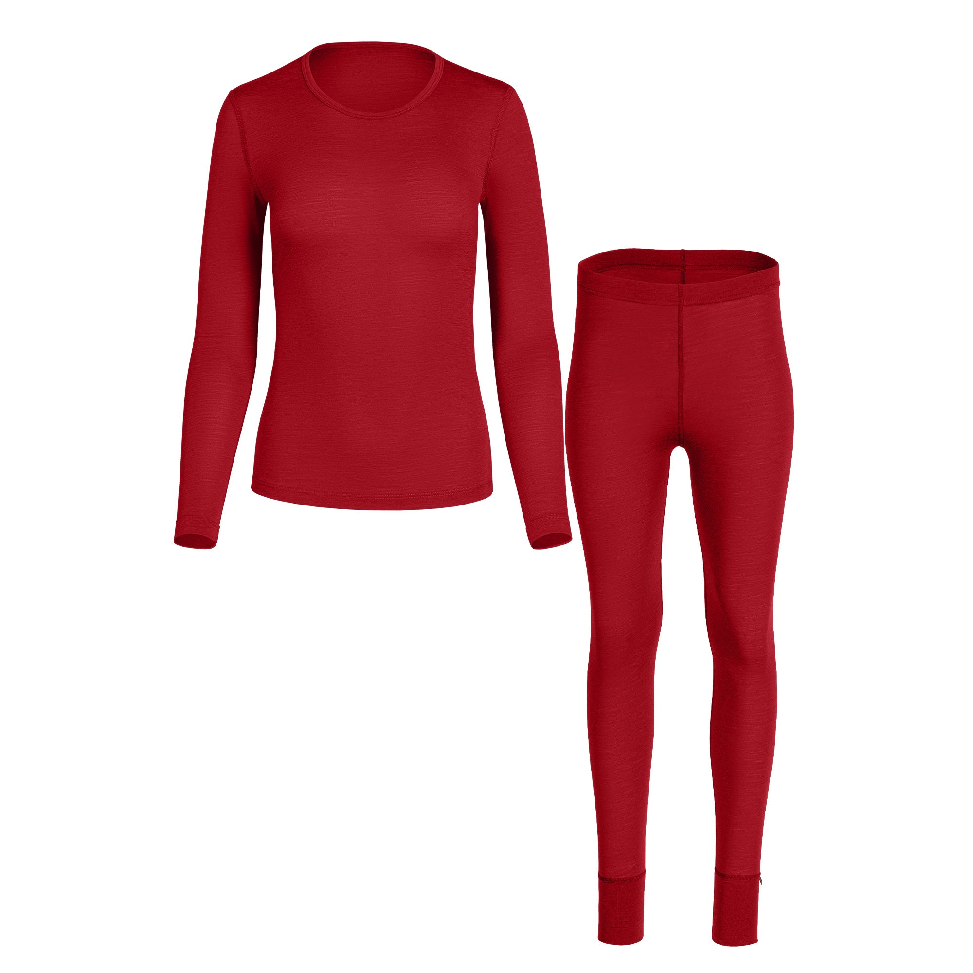 Women's 160 Long Sleeve & Bottoms 2-Piece Royal Cherry