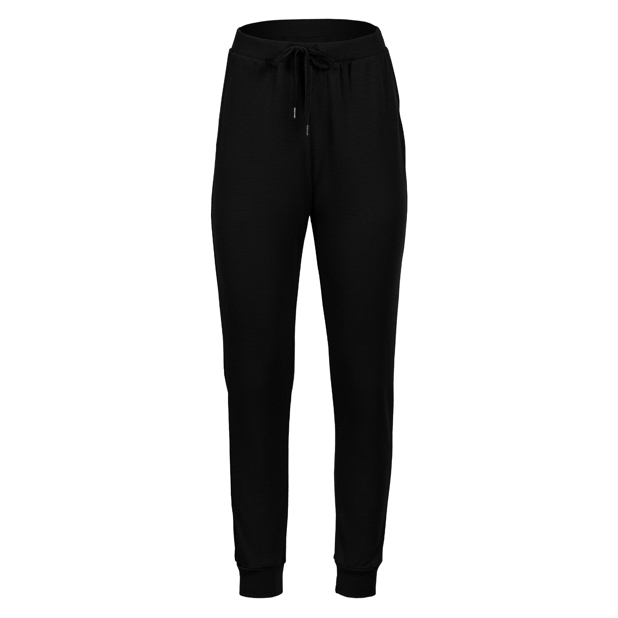 Women's Merino Wool Jogger Sweatpants - Black ❤️ menique