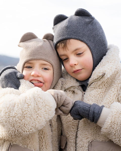 Kids&#39; Mittens Knitted Merino &amp; Cashmere