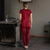 Women's 160 Merino 2-Piece Set Of Short Sleeve & Bottom Royal cherry