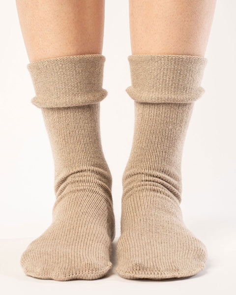 Women&#39;s Knit Socks Merino Creamy Beige