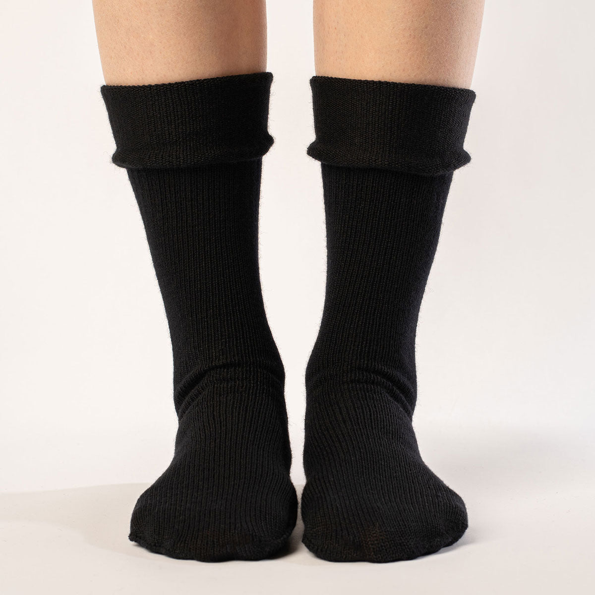 Women's Knit Socks Merino Black