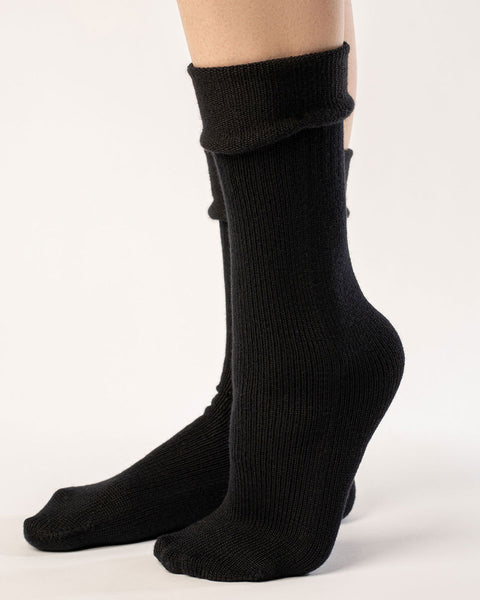 Women&#39;s Knit Socks Merino Black