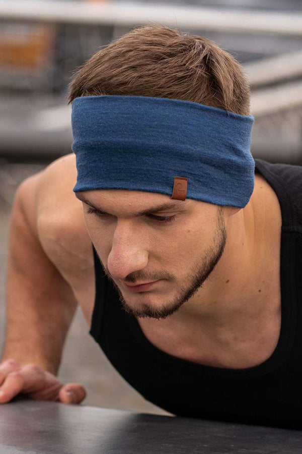 Men's Headband 160 Merino Denim