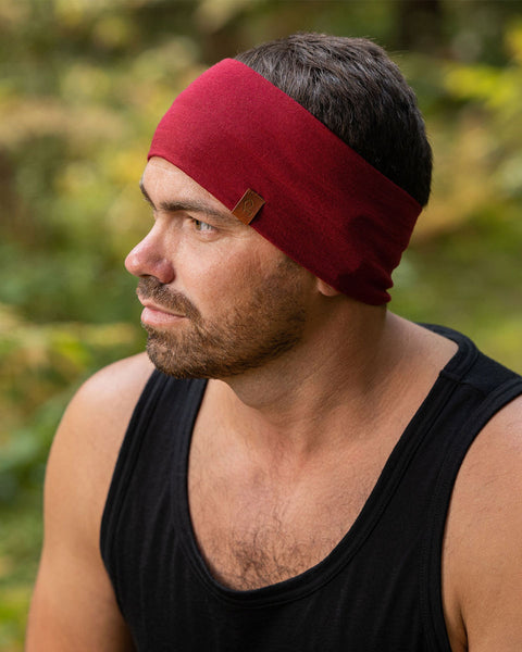 Men&#39;s Merino Headband Royal Cherry